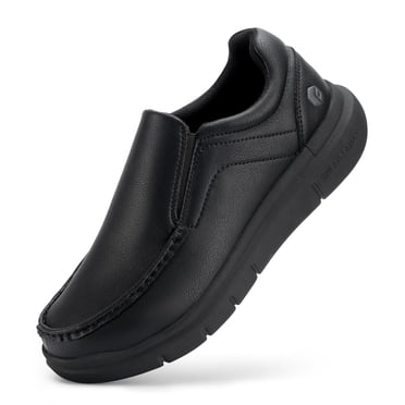 FitVille Mens Extra Wide Slip-On Dress Shoes Leather Loafers Business Casual Shoes for Men
