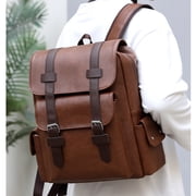 Bdday Backpack for School Leather Laptop Backpack for Men, Work Business Travel Office Backpack College Bookbag, Casual Computer Backpack Fits Notebook 15.6 Inch Diaper Bag Backpack