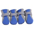 thumbnail image 1 of 4Pcs Pet Dog Shoes Non-slip Soft Sole Breathable Mesh Adjustable Straps Boots, 1 of 8