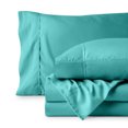 thumbnail image 1 of Bare Home Premium 1800 Collection Ensemble de Draps 4 Pcs, Très Grand, Turquoise, 1 of 10