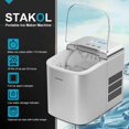 thumbnail image 4 of Costway Portable en Acier Inoxydable Machine à Glaçons Comptoir 26LBS/24H Écran LCD W / Scoop, 4 of 10