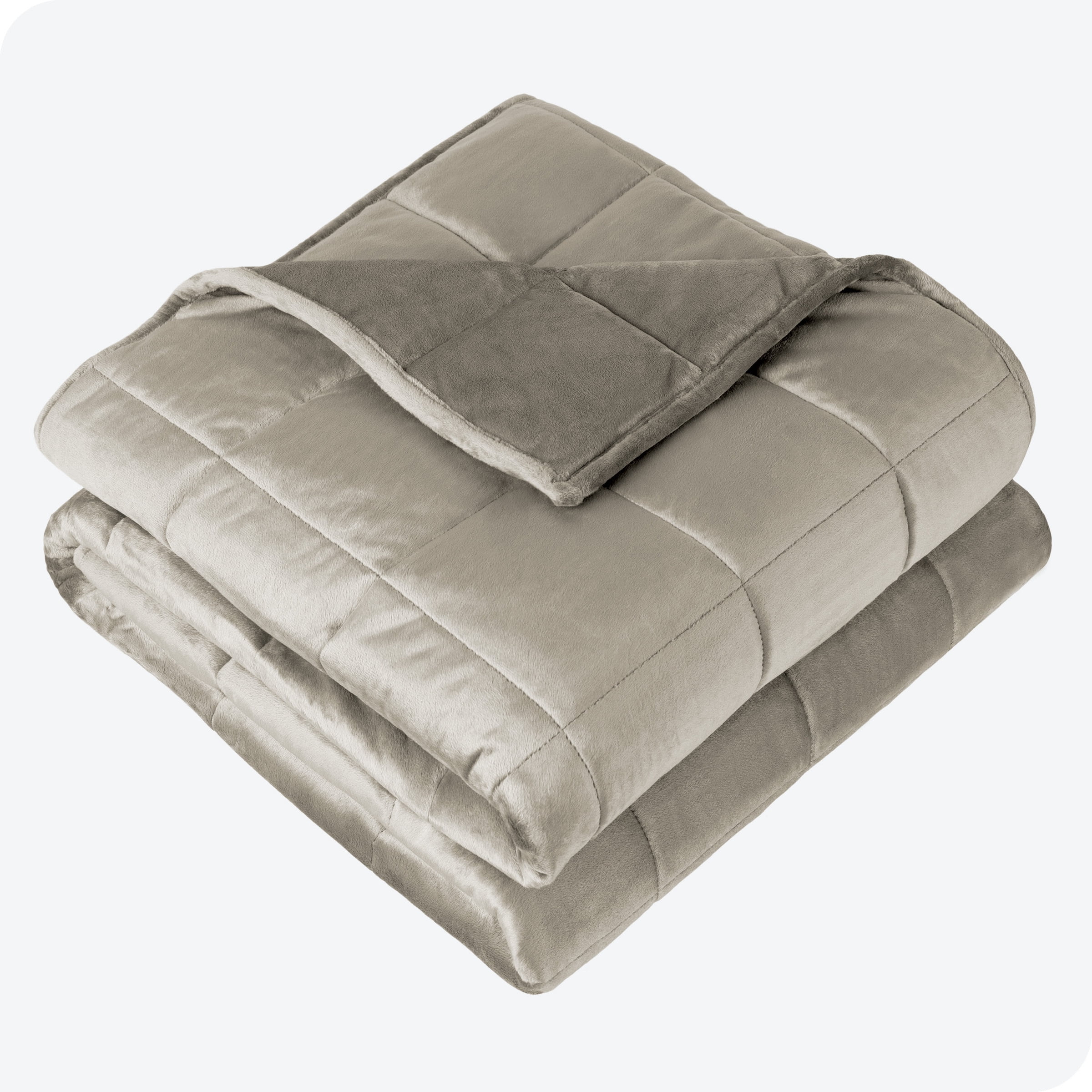 Bare Home Couverture Pondérée de 25 Lb pour Adultes - 80 Pouces x 87 Pouces - Molleton Minky, Taupe
