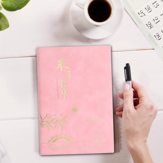 LSLJS New A5 Soft Leather Notebook Business Office Meeting Notebook, Home Accessories