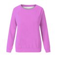 thumbnail image 4 of Pisexur Chandails à Capuche pour Femmes Chandail Décontracté à Manches Longues Chandail en Molleton Col Rond Mignon Chandail Coupe Décontractée Hauts Chemise Ample, 4 of 4