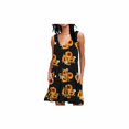 thumbnail image 1 of Robe Débardeur Plissée Unie Décontractée d'Été pour Femmes, TG, Tournesols, 1 of 5