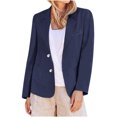thumbnail image 1 of Blazer pour Femmes, Veste Décontractée Unie à Manches Longues, Manteau de Travail en Polyester à devant Ouvert, Longueur Régulière, 1 of 4