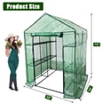 thumbnail image 3 of GloryStar Serre de Jardin à Entrée Piétonne avec 4 Tablettes, Abri Portatif pour Plantes d'Extérieur avec Porte Enroulable, Structure Résistante aux Intempéries pour la Cour Arrière, le Patio et la Culture au Jardin, 3 of 6