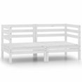 thumbnail image 1 of vidaXL Garden Corner Sofas 2 pcs White Solid Pinewood, 1 of 5
