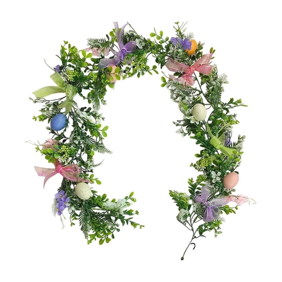 Easter Eggs Bow Decorative Vines for Front Door Decorations Spring Assorted Branches Flower Decorations Colorful Indoor Outdoor Home Decor Patio Porches
