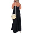 thumbnail image 4 of Innerwin Combinaison Longue Col en V Profond Femmes Combinaisons Vacances Sans Manches Décontracté Pantalon Large Noir m, 4 of 5