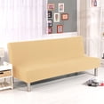 thumbnail image 4 of pdqouc Folding Sofa Cover Solid Color Futon Slipcover Polyester Elastic Fabric All Inclusive Cover for Kids, Soft Jacquard Fabric Small Checks, 4 of 8