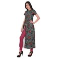 thumbnail image 2 of Moomaya Kurta Imprimé Tunique à Fente avant Hauts Femmes Tenue d'Été Kurti pour Dames, 2 of 5