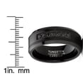 thumbnail image 3 of Mens Tungsten Ring Black Stainless Steel Wedding Band 7 Round Cubic Zirconia 8MM, 3 of 3