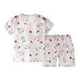 thumbnail image 1 of Ensemble de Pyjama pour Enfants, Haut à Enfiler à Col Rond avec Motif de Dessin Animé, Pyjama de Printemps et d'Automne, Pyjama pour Tout-Petits, 5-6 Ans, Vêtements pour Enfants, 1 of 6