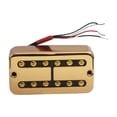 thumbnail image 4 of Yinanstore Electric Guitars Bridge Pickup Double Coils Replacement Part Guitars Accessories Prewired Pickups Humbucking Bridge Pickup Gold 52mm, 4 of 8