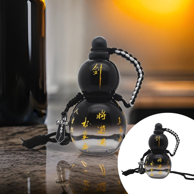 Gourd Style Reusable Water Bottle 28oz Flask with Leak Proof Screw Top and Accessories