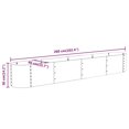 thumbnail image 4 of vidaXL Garden Raised Bed Powder-coated Steel 260x40x36 cm Grey, 4 of 4