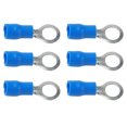 thumbnail image 2 of Wire Connector, 100Pcs Pre Insulated Ring Crimp Terminals Excellent Conductivity Oxidation Prevention  For Home Appliances RV1.25-5 Blue, 2 of 8