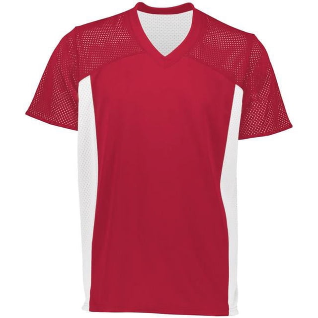 ASI 264.408.2XL Chandail de Football Réversible pour Adulte avec Drapeau, Écarlate et Blanc - 2TG