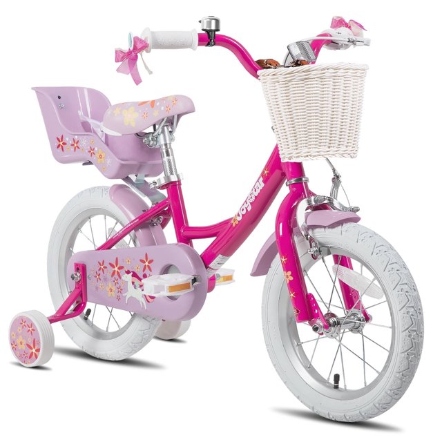 JOYSTAR Unicorn Vélo pour Filles 12 Pouces, Violet Menthe
