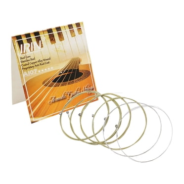 Yeacher Cordes de Guitare Acoustique Folkloriques de Remplacement Ensemble Complet 6 Pcs(.011+.052) Noyau en Acier Alliage de Cuivre Enroulé avec Boule d'Extrémité Tension Moyenne