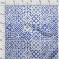 thumbnail image 3 of oneOone Rayon Blue Fabric Floral Sewing Craft Projects Fabric Prints By Yard 56 Inch Wide, 3 of 5
