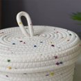 thumbnail image 1 of Cotton Rope Storage Basket Small Woven Basket with Lid Storage Woven Storage Organizer Bins for Towels Keys Snack, S, 1 of 7