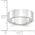 thumbnail image 3 of Bague Plate Légère en Or Blanc 14K 7 mm Taille 9, 3 of 3
