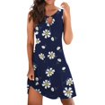 thumbnail image 1 of TJAZFJPA Robe de Plage Grande Taille pour Femmes Élégante à Col Rond Robe Débardeur Robe Décontractée à Imprimé Floral Robes d'Été pour Femmes Robes de Fête de Noël pour Femmes, 1 of 5