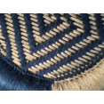 thumbnail image 2 of Natural Geo Moray Accent Stool - Handwoven Blue Diamond, 2 of 4