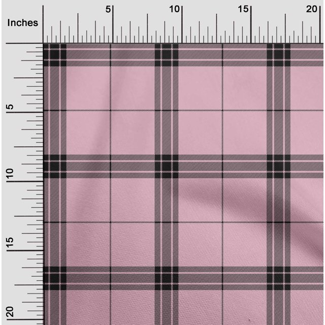oneOone Cotton Flex Fabric Tartan Check Print Fabric By The Yard 40 Inch Wide