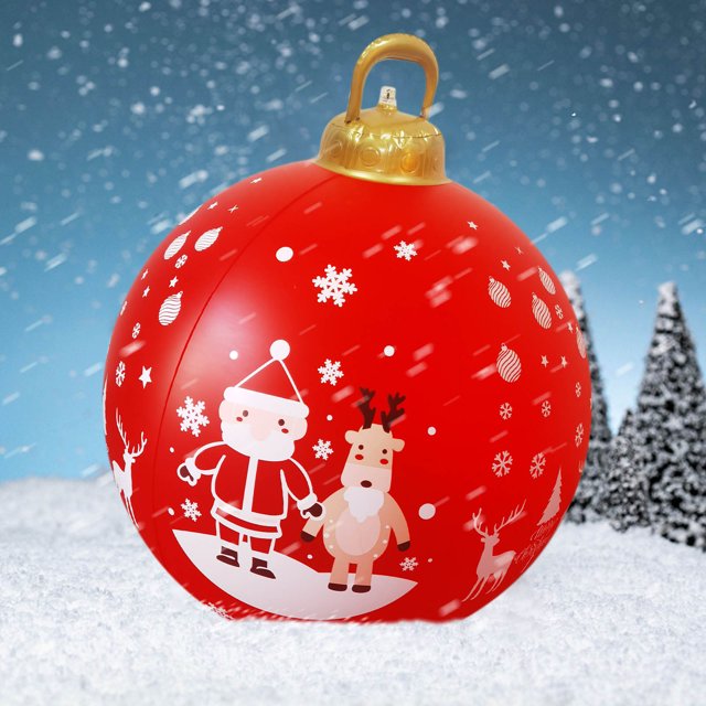Christmas Decor - Christmas Decorations for Room, Outdoor Christmas Inflatable Decorated Ball Giant Christmas Inflatable Ball Christmas Tree Decorations
