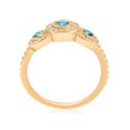 thumbnail image 2 of Diamants Bleus Trois Pierres 3/4 Ct en Or Jaune 14 K, 2 of 2