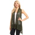 thumbnail image 4 of Womens Sleeveless Open Front Crochet Shawl Cardigan Bikini Cover Up, 4 of 5