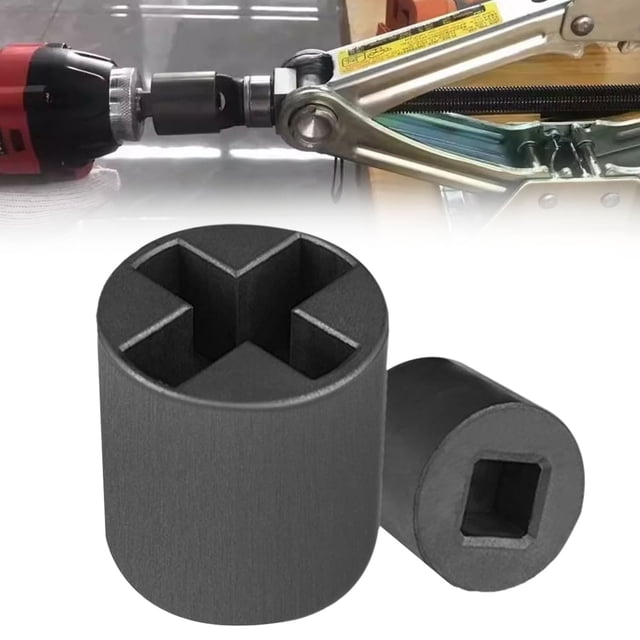Meiiso Jack Heavy Duty Socket Converter Hardware Adapter, Jack Socket Adapter for Hand Drill Heavy Duty Socket Converter for Scissor Car Jack Easy Tire Change Tool
