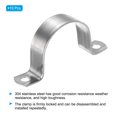 thumbnail image 3 of Unique Bargains 50mm Rigid Pipe Strap Clamp, 10 Pcs 304 Stainless Steel Two Hole U-shape Tube Clip, 3 of 5