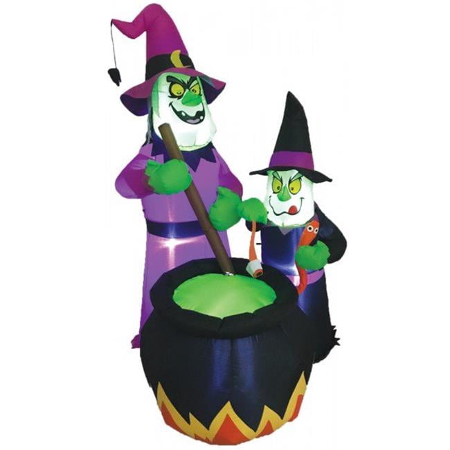 Morris Costumes VAHH19100 Sorcières Gonflables Animées d'Halloween avec DEL
