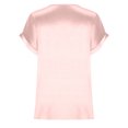 thumbnail image 4 of EQWLJWE Hauts d'Été pour Femmes Hauts pour Femmes Liquidation Mode T-Shirt d'Été pour Femme à Col Rond Uni à Manches Courtes Aguichant Blouse, 4 of 5