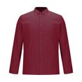 thumbnail image 1 of RXIRUCGD Chemise à Col Rabattable pour Homme Affaires Bouton Perceuse Bouton Manches Longues Chemise, Rouge, Taille : 2TG, 1 of 4
