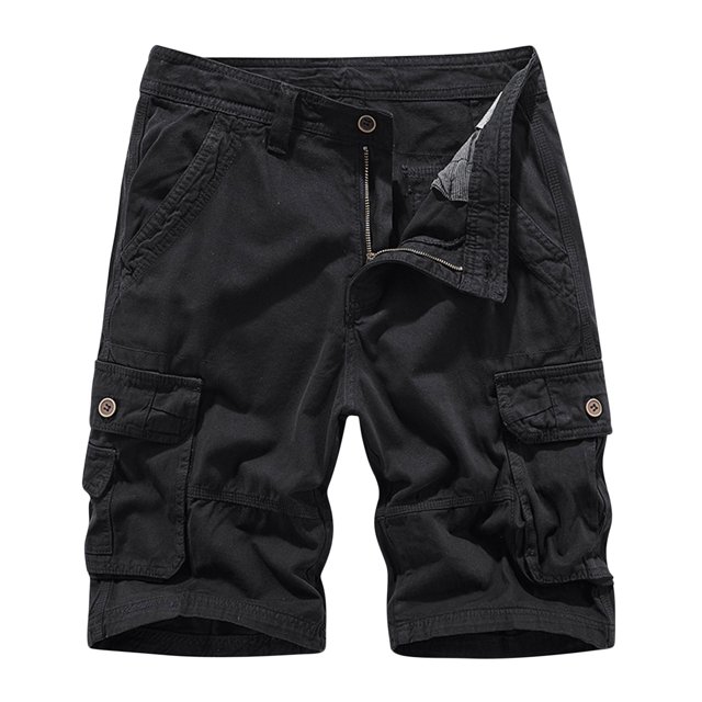 Diufon Men's Hiking Cargo Shorts Spring Summer Casual Loose Button Drawstring Waisted Outdoor Sport Shorts with Pockets