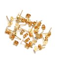 thumbnail image 1 of Langgg Earring Stud Base Handmade Popular Personality Ear Pins Setting Lady Daily Wear DIY Jewelry Making Tool Time Supplies Gold 5mm 1Set, 1 of 6