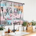 thumbnail image 2 of ORUYROP Country Teal Rustic Kitchen Curtains Farm Love Heart Quotes Short Small Blueberry Colorful Rod Pocket Aesthetic Multicolor Bedroom Living Room Treatment Fabric 2 Panels 27.5Wx39H Inch, 2 of 6