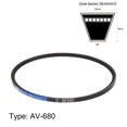 thumbnail image 2 of Unique Bargains 680mm Inner Girth 10mm Width Cogged V Belts Rubber Drive Belt for Power Transmission, 2 of 6