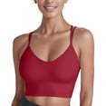 thumbnail image 5 of Gubotare Soutiens-Gorge de Sport pour Femmes, Brassière de Sport Extensible Sans Coutures Confortable pour le Yoga pour Femmes Soutiens-Gorge pour Femmes (Rouge, TG), 5 of 5