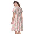 thumbnail image 2 of Bixox Women's Short Sleeve Summer Dress Loose Swing Knee Length Dresses with Pockets-Rabbit, 2 of 7