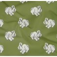 thumbnail image 4 of oneOone Organic Cotton Poplin Twill Fabric Rabbit Block Print Sewing Fabric BTY 42 Inch Wide, 4 of 4