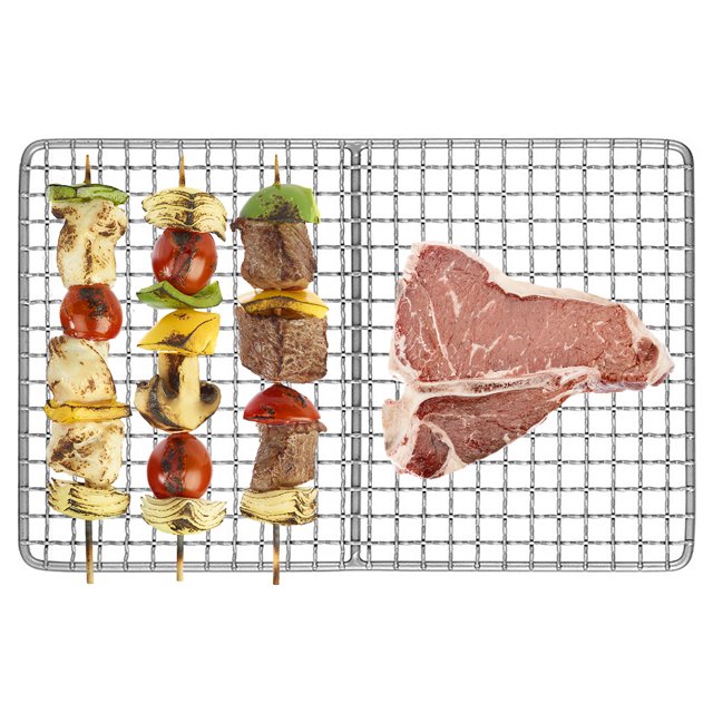 Amdohai Titanium Grill Plate Ultralight Barbecue Rack BBQ Wire Mesh Baking Roasting Cooling Net Plate for Outdoor Camping Backpacking Picnic