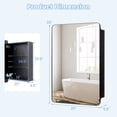thumbnail image 3 of Gymax 20 x30 Inch Bathroom Mirror Cabinet w/ Aluminum Frame Adjustable Shelves, 3 of 10