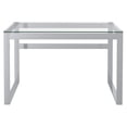 thumbnail image 3 of Contemporary Glass & Stainless Steel Desk in Silver, 3 of 7