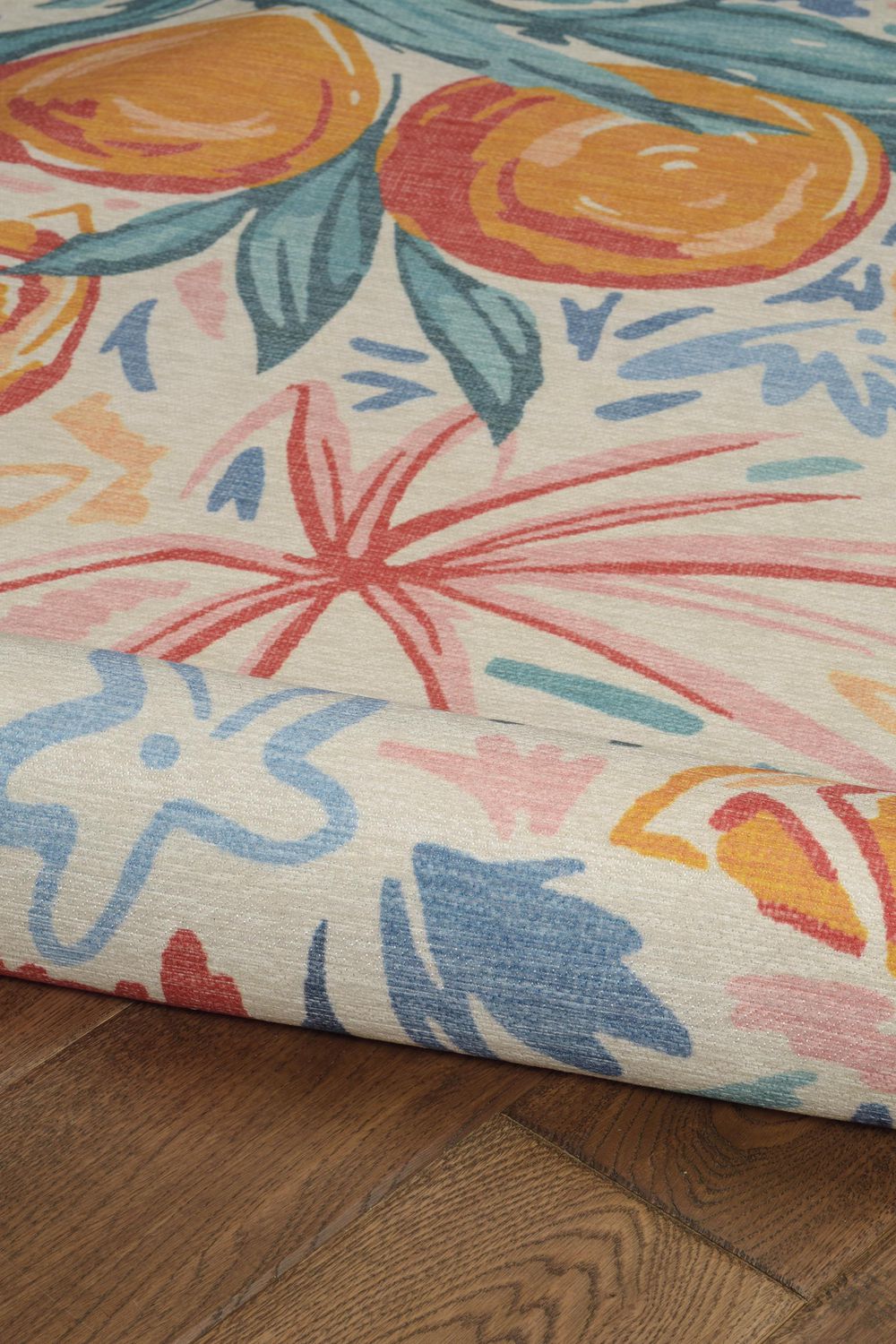 Tapis d'extérieur lavable Pensacola ivoire & orange 5 pi x7 pi